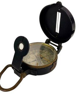 WWII US Army Corps Engineers Lensatic Compass 8 Point Superior Magneto 1942-44